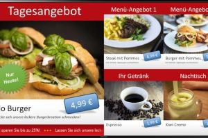 Digitale Menü-Boards und Anzeigetafeln für die Gastronomie