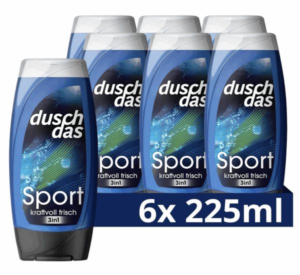 Duschdas 3-in-1 Duschgel & Shampoo Sport – 6er Pack für 5,88€