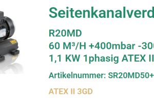 Effiziente Gasförderung für Biogasfackeln – Seitenkanalverdichter R20MD