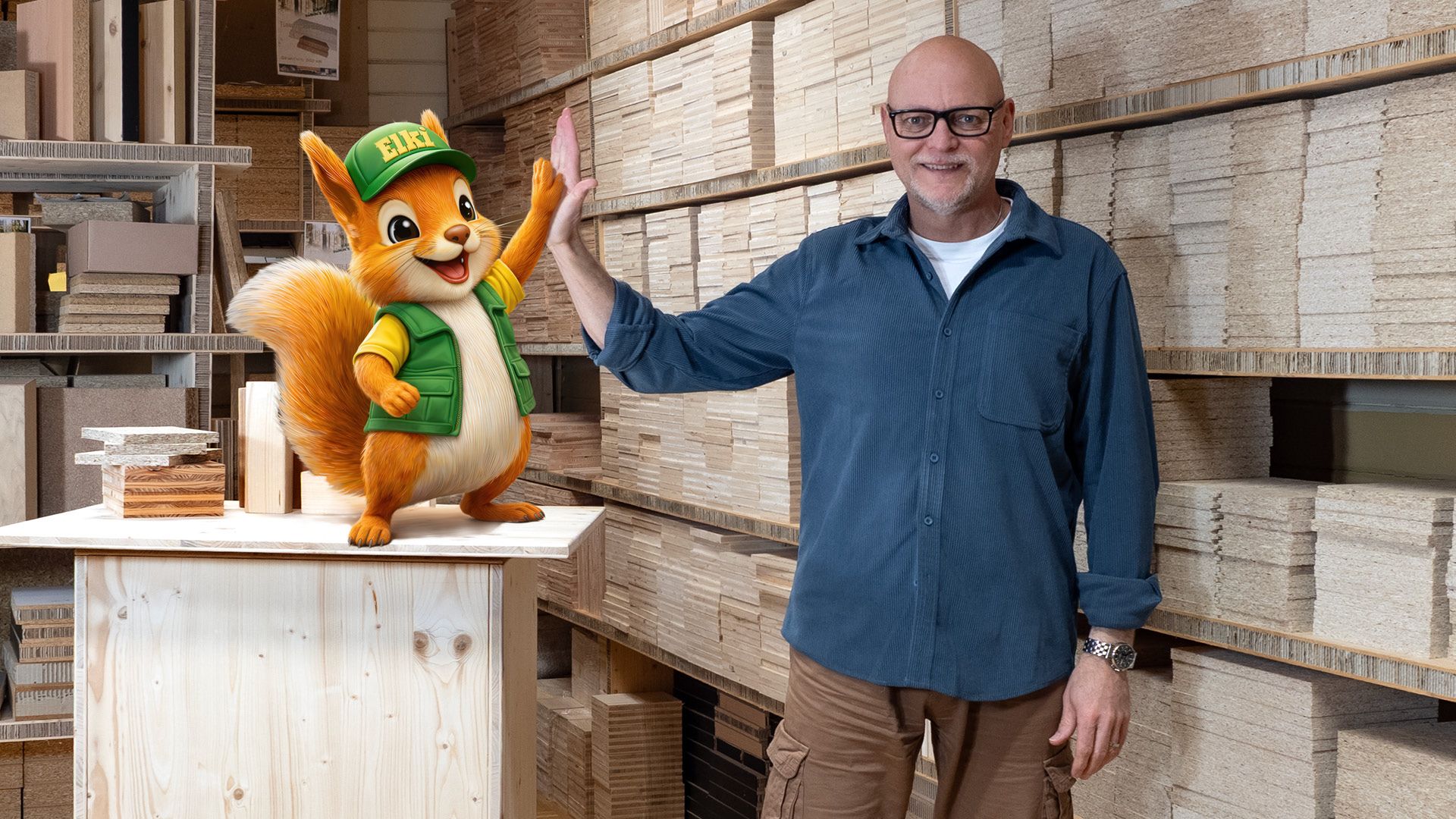 Ein Eichhörnchen erobert die Holzbranche