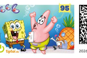 Ein Schwamm als Briefmarke