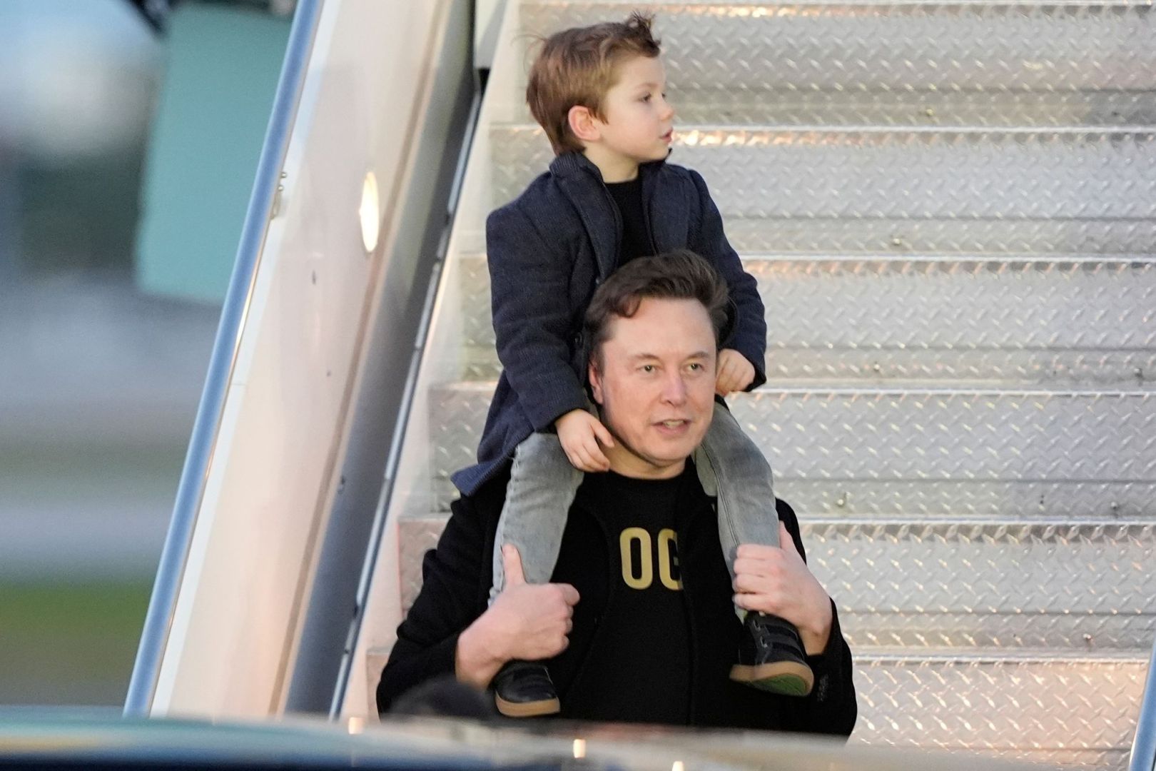 Elon Musk mit Sohn X