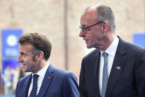 Emmanuel Macron und Friedrich Merz am 12.02.2026