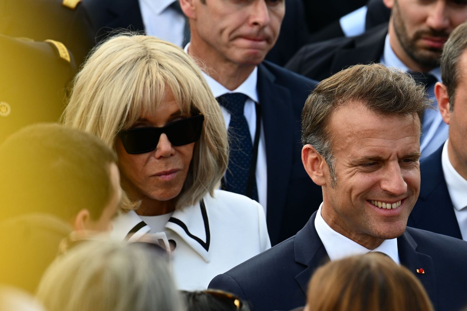 Emmanuel und seine Frau Brigitte Macron