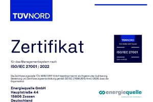 Energiequelle GmbH stärkt Informationssicherheit