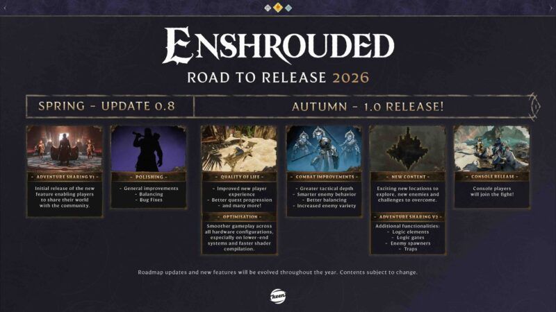 Enshrouded wird zwei und plant die 1.0 Version