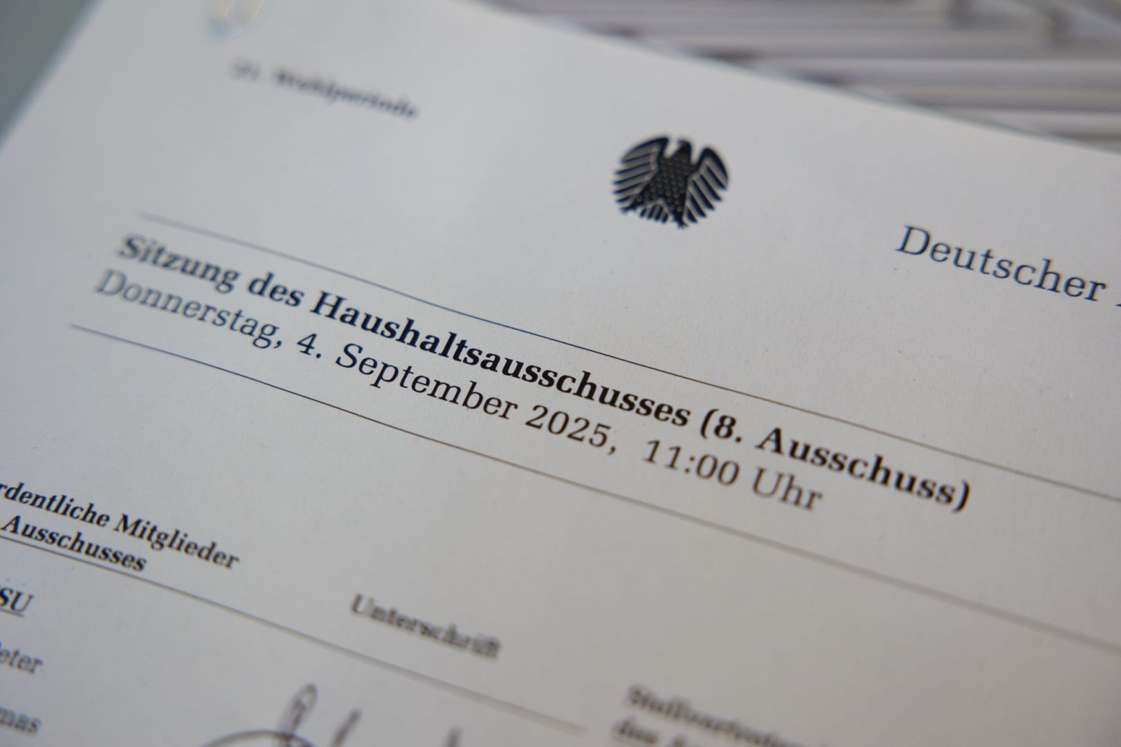Entscheidende Sitzung des Haushaltsausschusses
