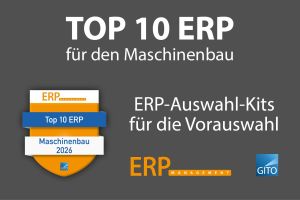 ERP Management verleiht erstmals Siegel für die TOP 10 ERP-Systeme im Maschinenbau
