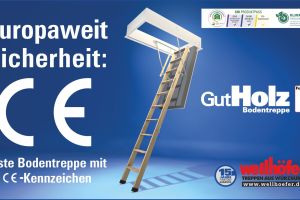 Europaweit Sicherheit: Erste Bodentreppe mit CE-Kennzeichen