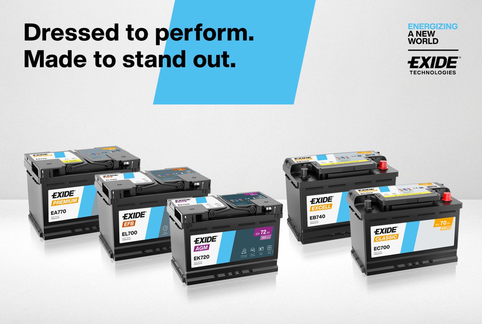 Exide Technologies bringt frisches Etikettendesign zur Vereinfachung der Auswahl aus dem Autobatteriesortiment