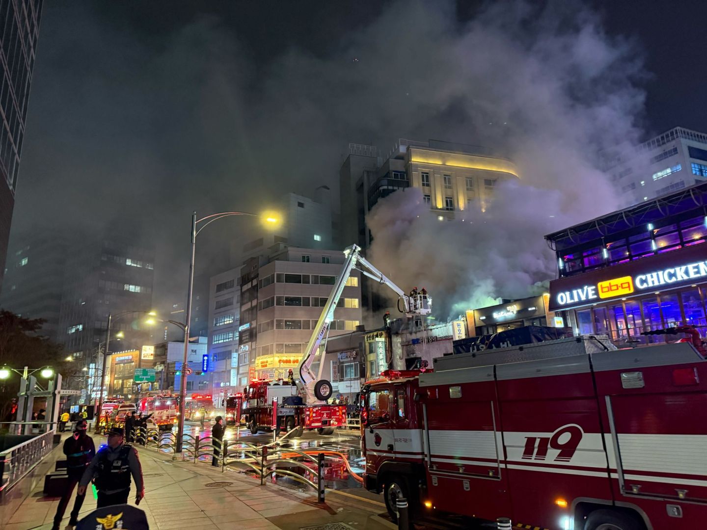 Feuer im Stadtzentrum von Seoul