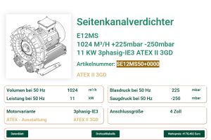 FPZ Seitenkanalverdichter e12MS – Leistungsstark für industrielle Trocknung