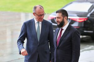 Friedrich Merz und Ahmed al-Scharaa am 30.03.2026