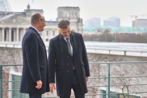 Friedrich Merz und Andrej Plenkovic am 10.12.2025