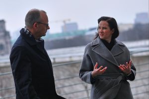 Friedrich Merz und Inga Ruginiene am 29.01.2026