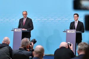 Friedrich Merz und Manuel Hagel am 09.03.2026