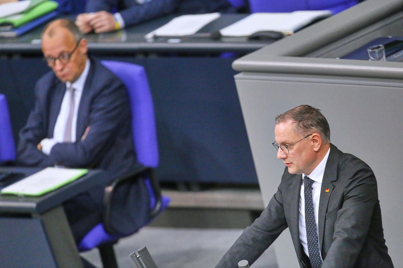 Friedrich Merz und Tino Chrupalla (Archiv)