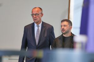 Friedrich Merz und Wolodymyr Selenskyj am 13.08.2025