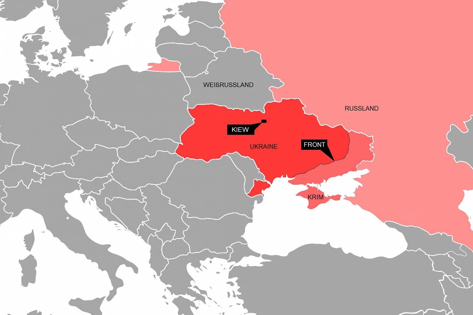 Frontverlauf in der Ukraine (Archiv)
