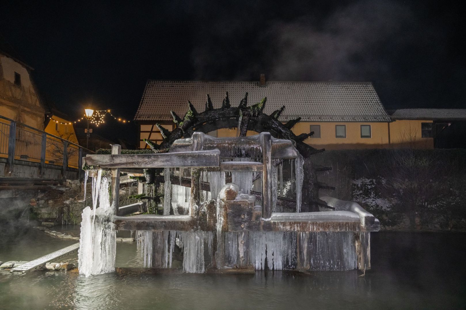 Frostige Nacht in Ebermannstadt