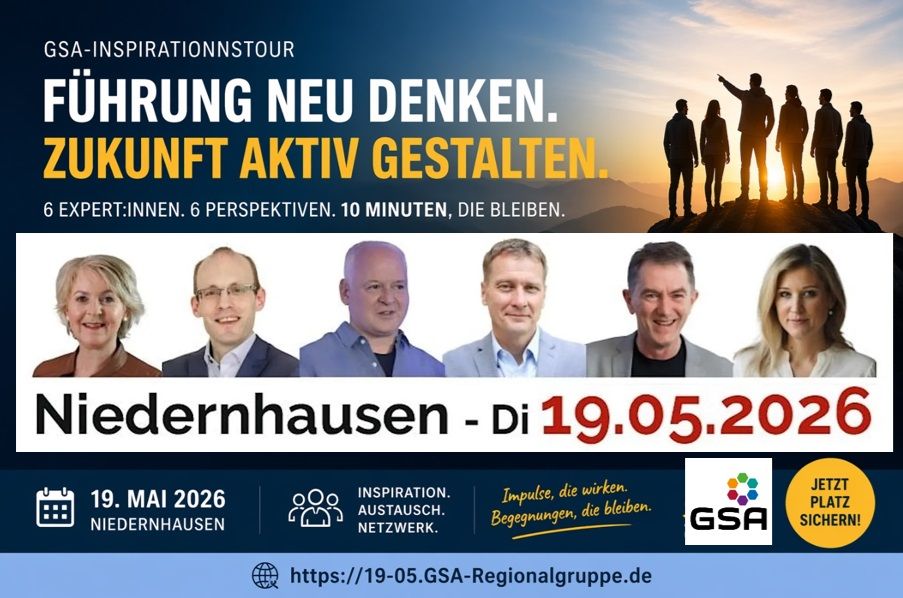 Führung neu denken: Sechs Impulse, die den Unterschied machen, am 19. Mai 2026 in Wiesbaden-Niedernhausen
