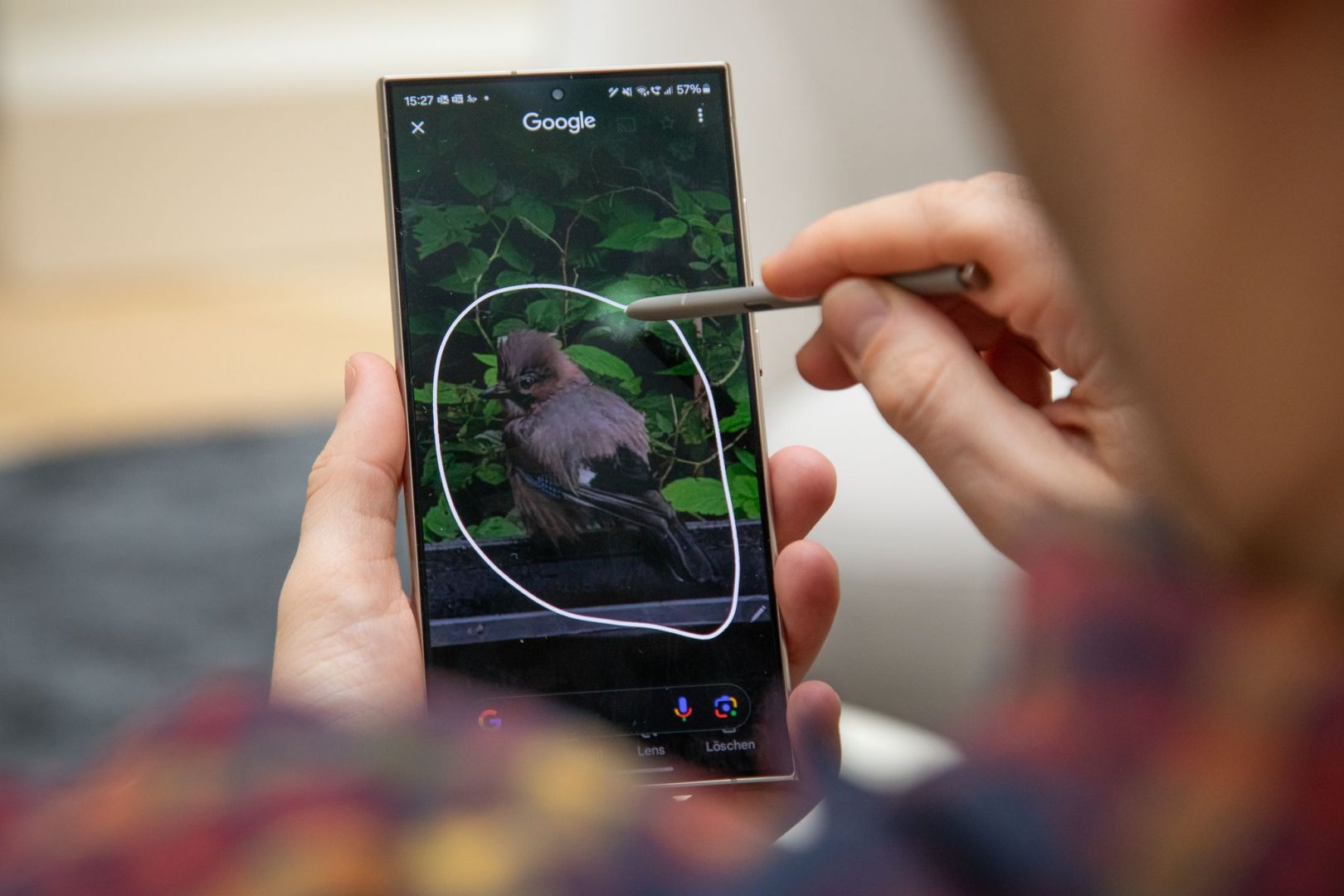 Funktion «Circle to Search» auf einem Samsung S24 Ultra