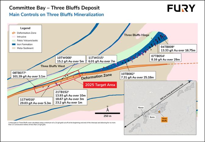 Fury beginnt Bohrprogramm 2025 auf Committee Bay