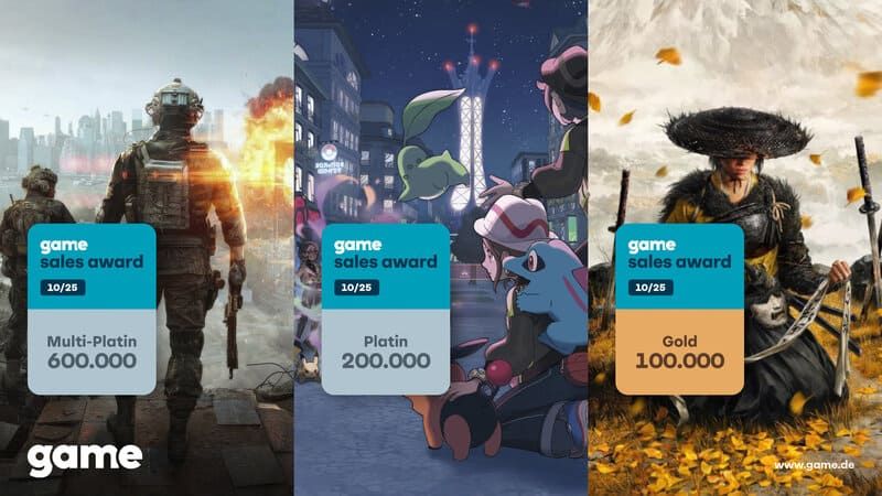 Game Sales Awards im Oktober: Findet Rachefeldzüge, actionreiche Gefechte und fangt eure Pokemon