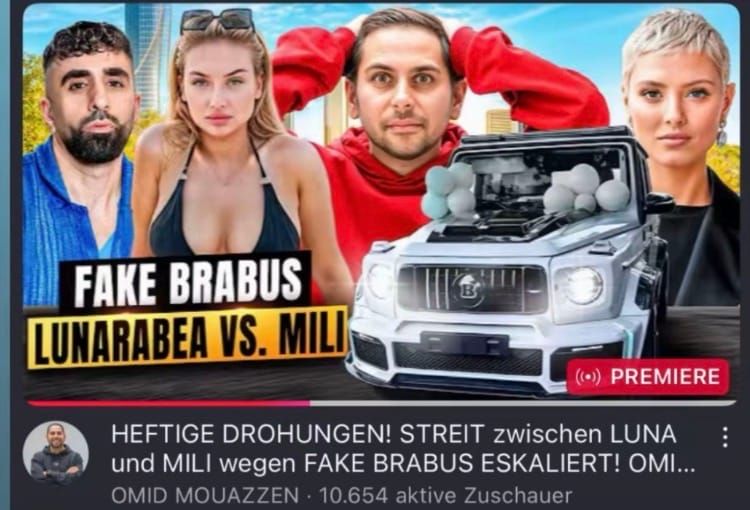 [Gelöschtes Video] HEFTIGE DROHUNGEN! STREIT zwischen LUNA und MILI wegen FAKE BRABUS ESKALIERT! OMID SCHLICHTET