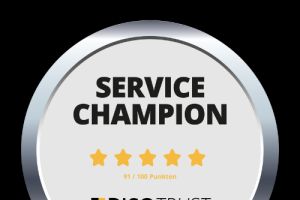 Gesellschaft für Qualitätsprüfung mbH erhält als Auszeichnung das Siegel „Service Champion“ für herausragende Service-Exzellenz