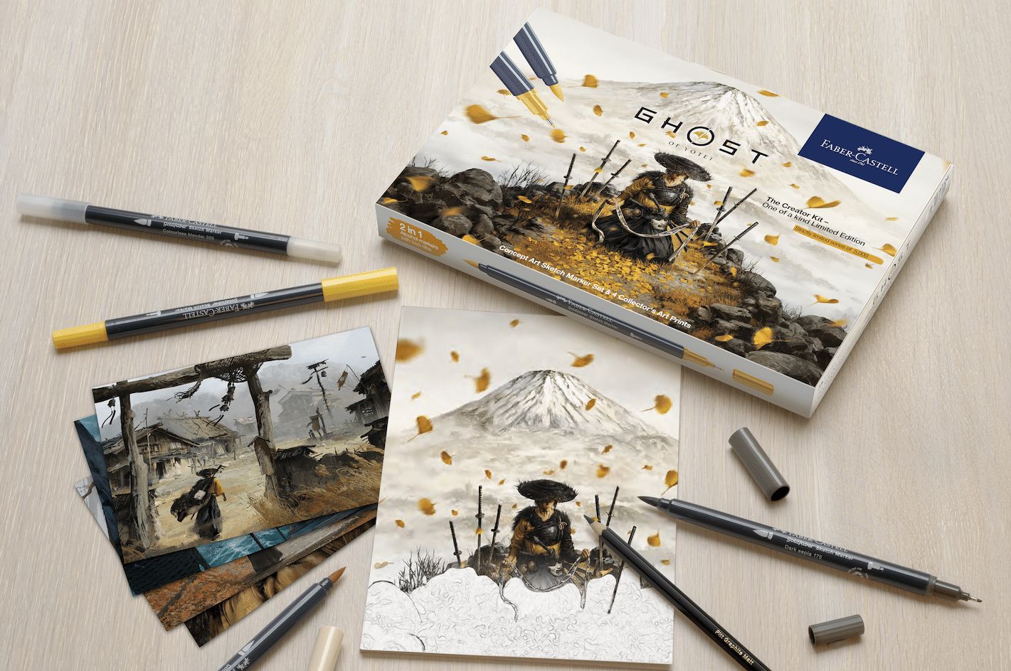 Ghost of Yōtei: Limitiertes Faber-Castell Creator Kit ab 23. Oktober erhältlich