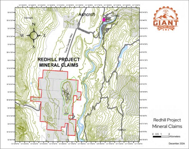 Giant Mining Corp. schließt Optionsvereinbarung zum Erwerb einer Beteiligung von bis zu 100 % am Konzessionsgebiet Redhill in British Columbia ab