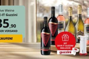 Giordano Weinpaket: 8 exklusive Weine + SAVE IT Guzzini Verschluss für 35,90€