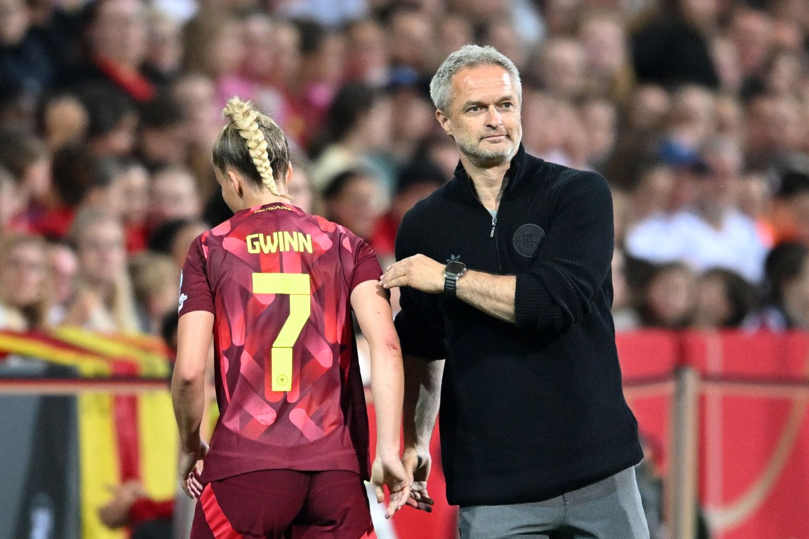 Giulia Gwinn und Christian Wück (r)