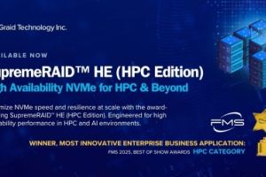 Graid Technology meldet globale Verfügbarkeit von SupremeRAID(TM) HE (HPC Edition) und gewinnt Best of Show auf der FMS 2025