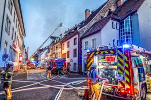 Großbrand in Altstadt von Villingen-Schwenningen