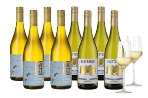 Hawesko: Grauburgunder Probierpaket – 8 Flaschen + 2 Marken-Gläser für 42,90€