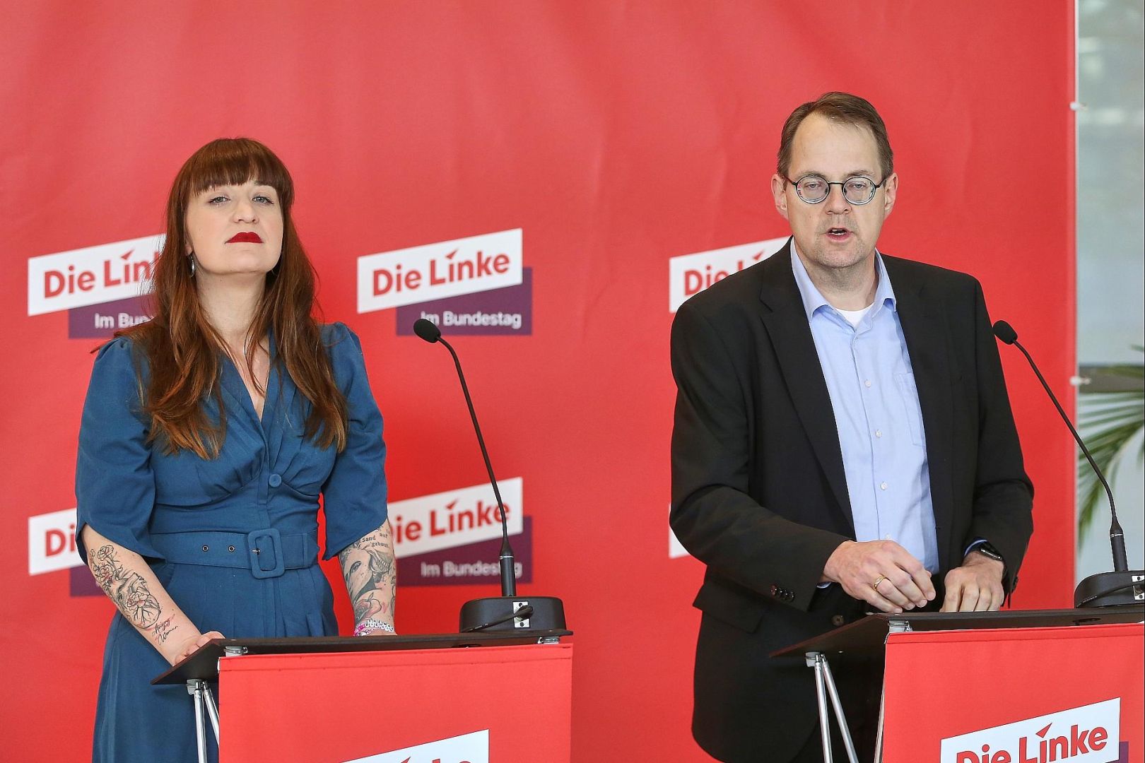 Heidi Reichinnek und Sören Pellmann am 02.12.2025