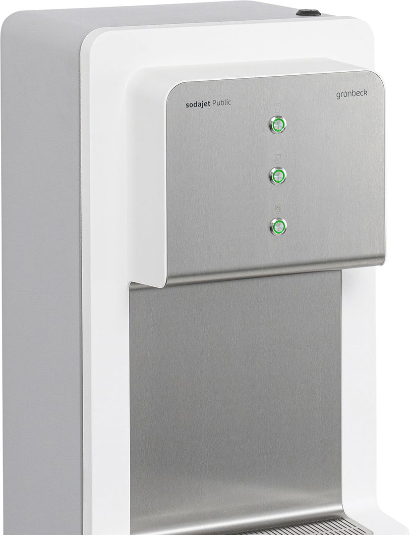 Hygienisch sicher, robust und barrierefrei: Der neue sodajet Public von Grünbeck