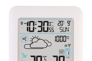 infactory Funk-Wetterstation FWS-180 mit Außensensor, Dual-Alarm-Wecker und Komfortindex