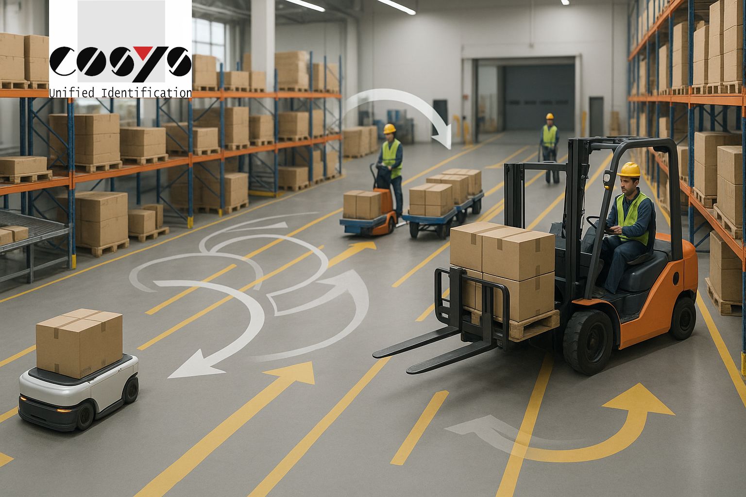 Interner Warentransport mit Software von COSYS