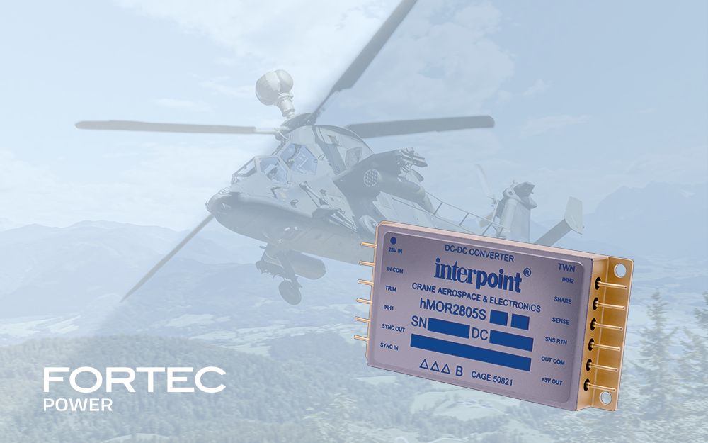 Interpoint hMOR-Serie™: DC/DC-Wandler bis 120 W für Militär, Luft- und Raumfahrt