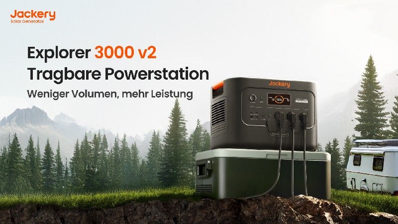 Jackery Explorer 3000 v2 – Mehr Leistung & intelligenter Steuerung in der leichtesten 3-kWh-Powerstation