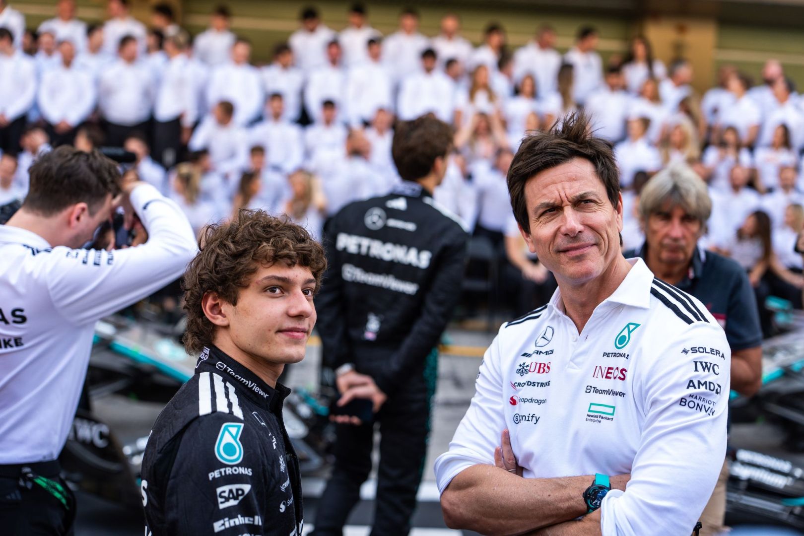 Kimi Antonelli und Toto Wolff