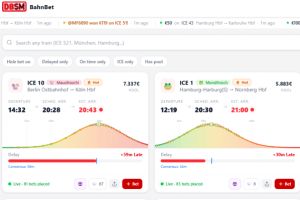 Kommt gerade recht: Auf diesem Portal können Nutzer auf DB-Zugverspätungen wetten