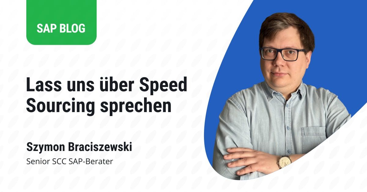 Lass uns über Speed Sourcing sprechen