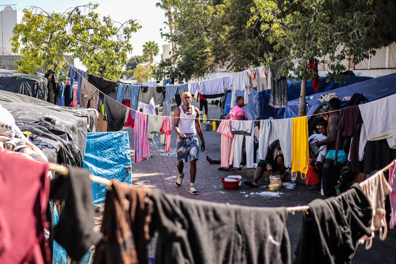 Leben in einem Flüchtlingslager in Tunesien