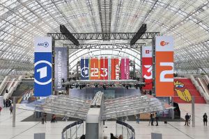 Logos von ARD, ZDF, 3Sat, Arte (Archiv)