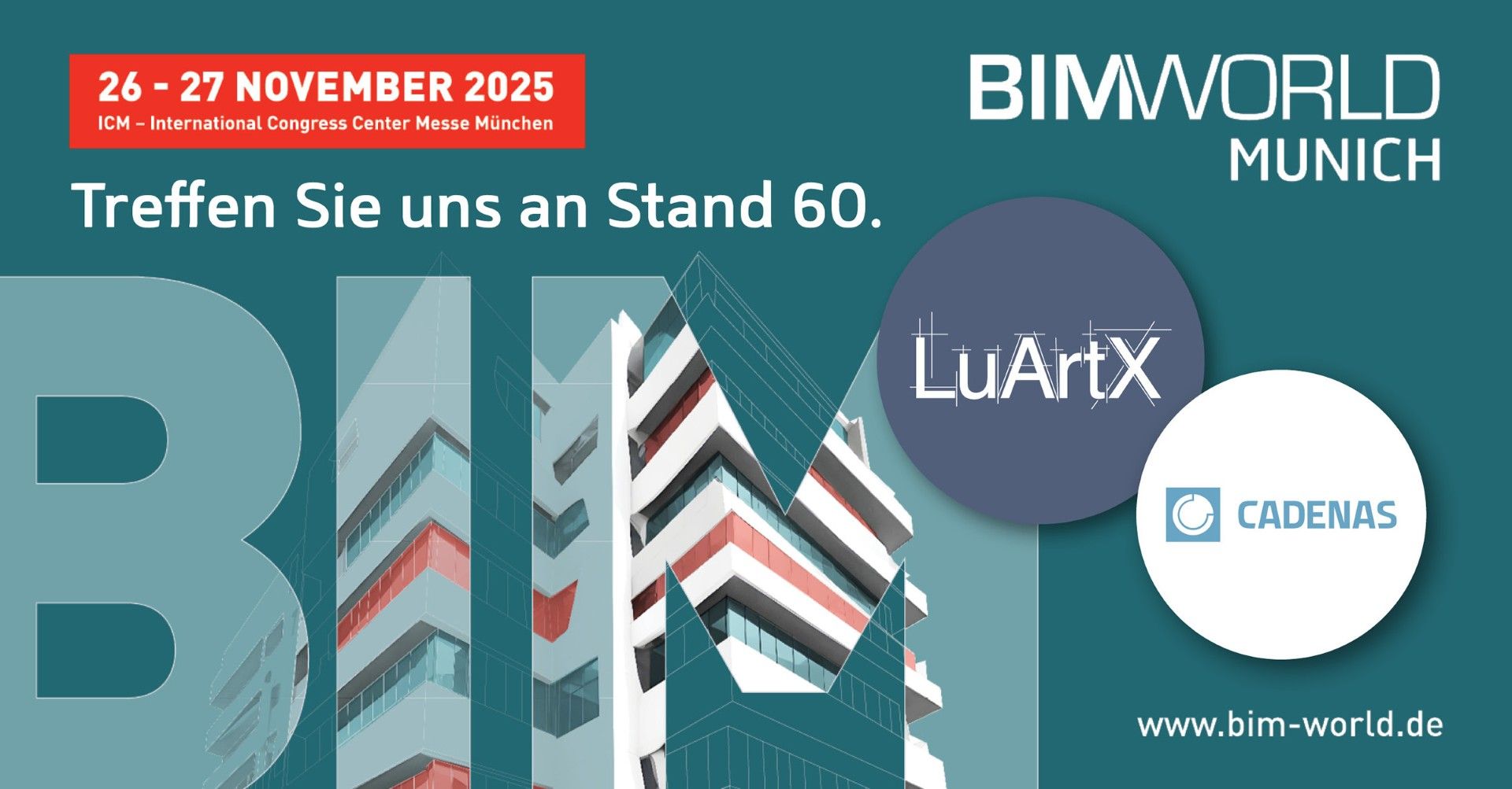 LuArtX auf der BIM World 2025: Neues von CARF, dem DIAMOND Projekt und die innovative Piping-Software CARF Heizung+