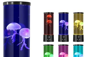 Lunartec LED-Quallen-Leuchte, 17 Farben, 4 Modi, 3 Helligkeiten, Fernbedienung